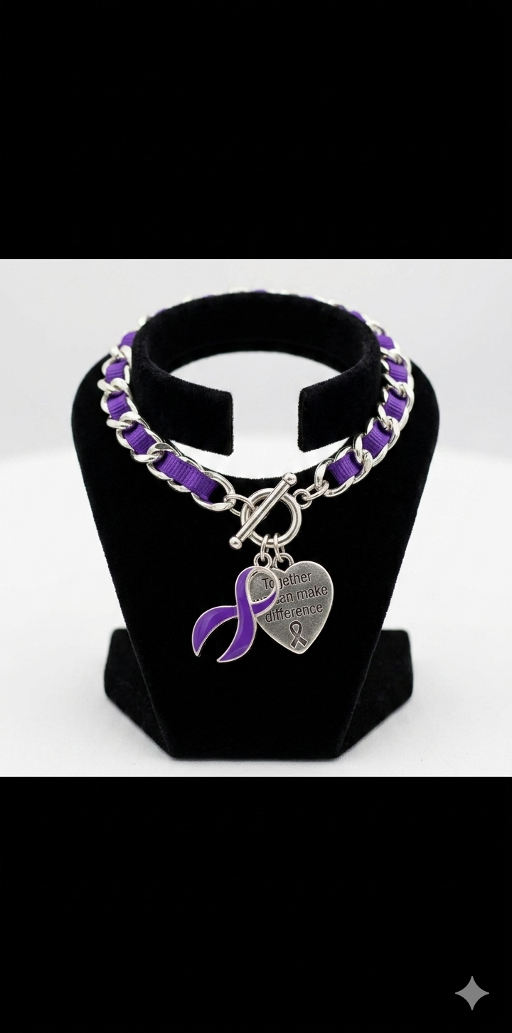 Alzheimer awareness bracelet